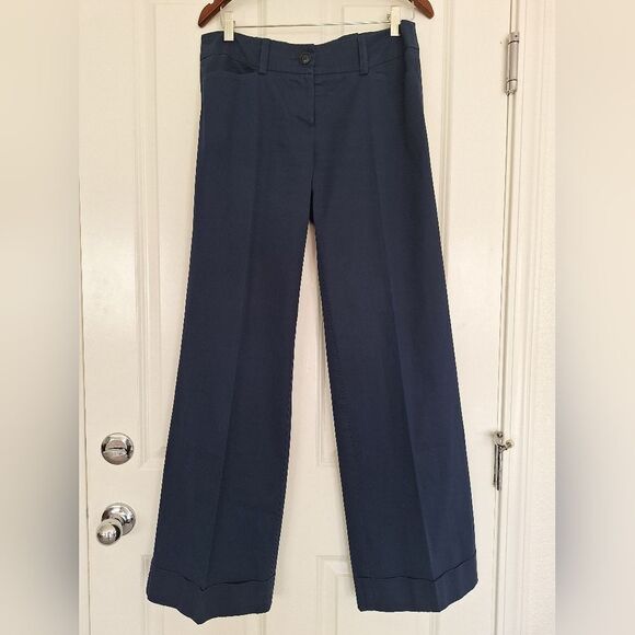 Trina Turk blue cotton pant size 6 - Picture 1 of 8